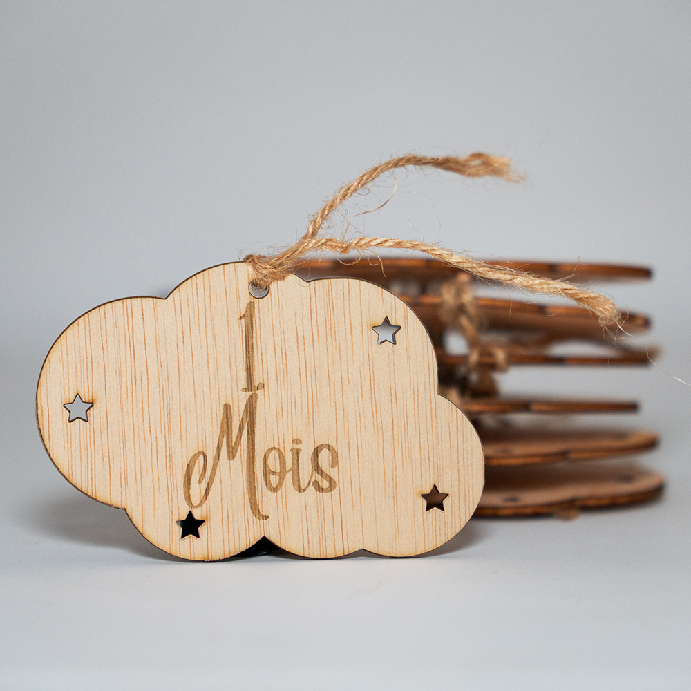 Plaques mensuelles bébé